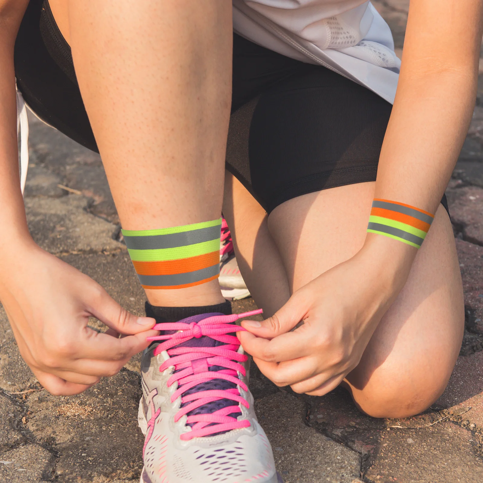 

2Pcs Multi-Function Reflective Bands for Legs Arms Bikes Pets Night Visibility Running Cycling Safety Outdoor Equipment