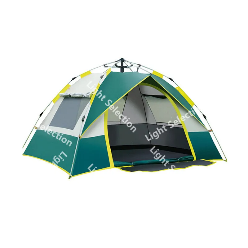 

Складная автоматическая палатка для кемпинга на 3-4 человека, пляжная простая быстро открывающаяся двойная непромокаемая палатка для кемпинга