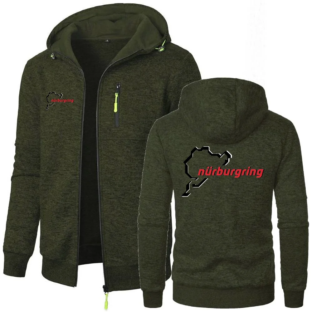 Nürburgring pista de corrida esportes hoodies nurburgring moletom luxo escritório dos homens jaqueta com capuz outwear lã quente casaco agasalho