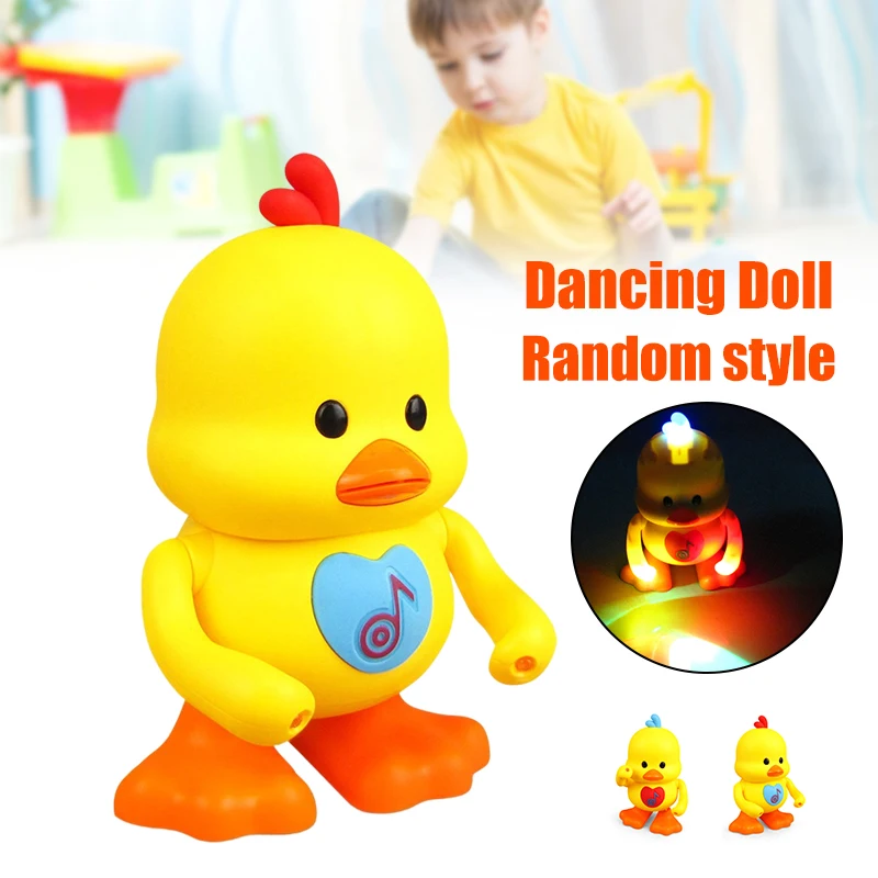 Cartoon Electric Wiggling Duck with Cute Swing Movements Lighting Effects Party Favors and School Supplies B88