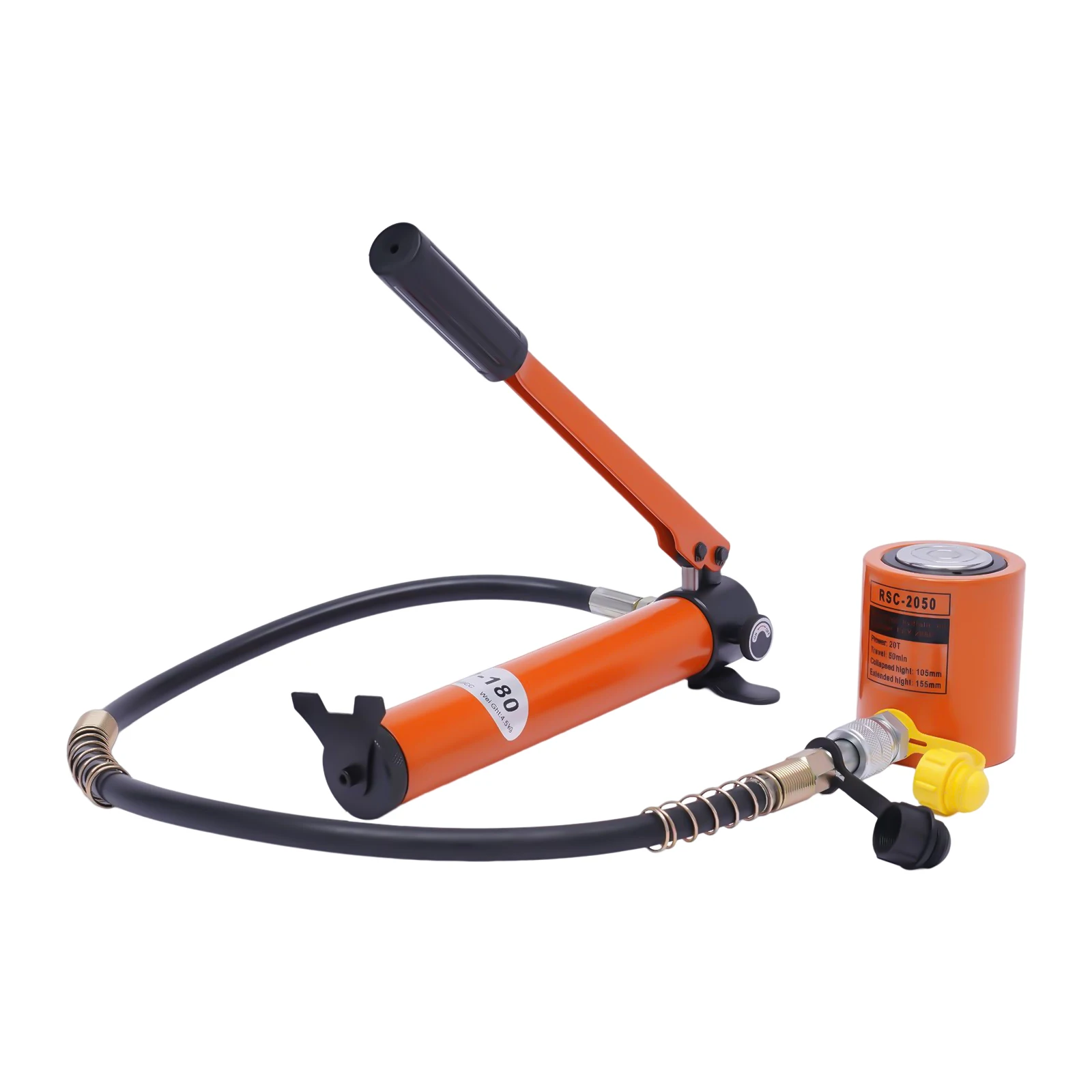 10/20T Hydraulische Ram Cilinder Jack Low Profile Porta Power Ram Enkelwerkende Mini Jack Ram met CP-180 Hydraulische Handpomp