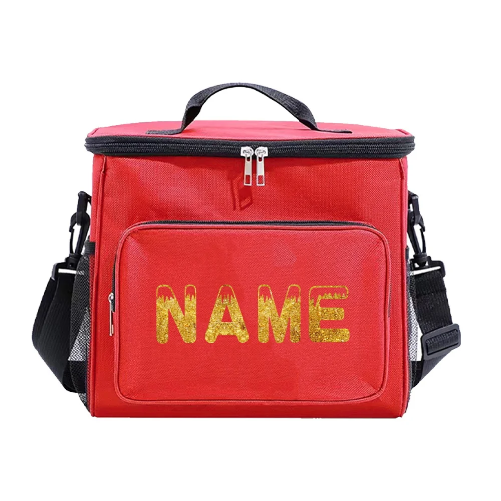 Customizable Name Insulated Lunch Box Lunch Bag Insulated Handbag Waterproof Camping Storage Box Refrigerated Food Storage Box