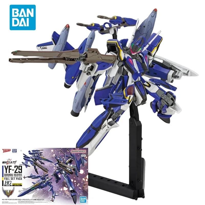 

Bandai Original Macross Frontier Model HG DURANDAL VALKYRIE FULL SET PACK Anime Action Figure Toys Collectible Gifts For Kids