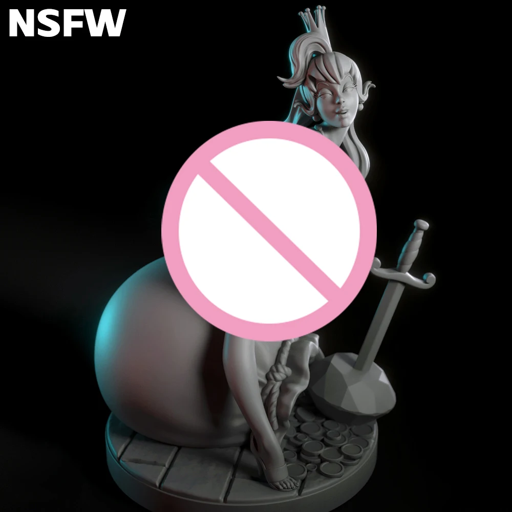 1:24 bela princesa 3d impresso modelo resina sem pintura figura modelo kit nsfw garagem em miniatura gk kits desmontados brinquedos diy