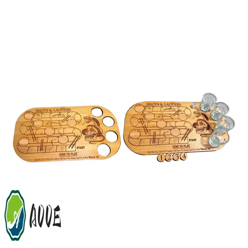 

2 шт. игра для питья, змеи и лестницы, настольная игра, деревянные кубики для поддонов и кубики, игра для питья
