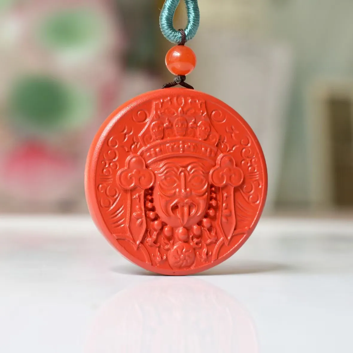 

Zakiram Pendant Cinnabar Necklace Chinese Jewelry For Men's and Women's Birthday Gift Amulet Charm