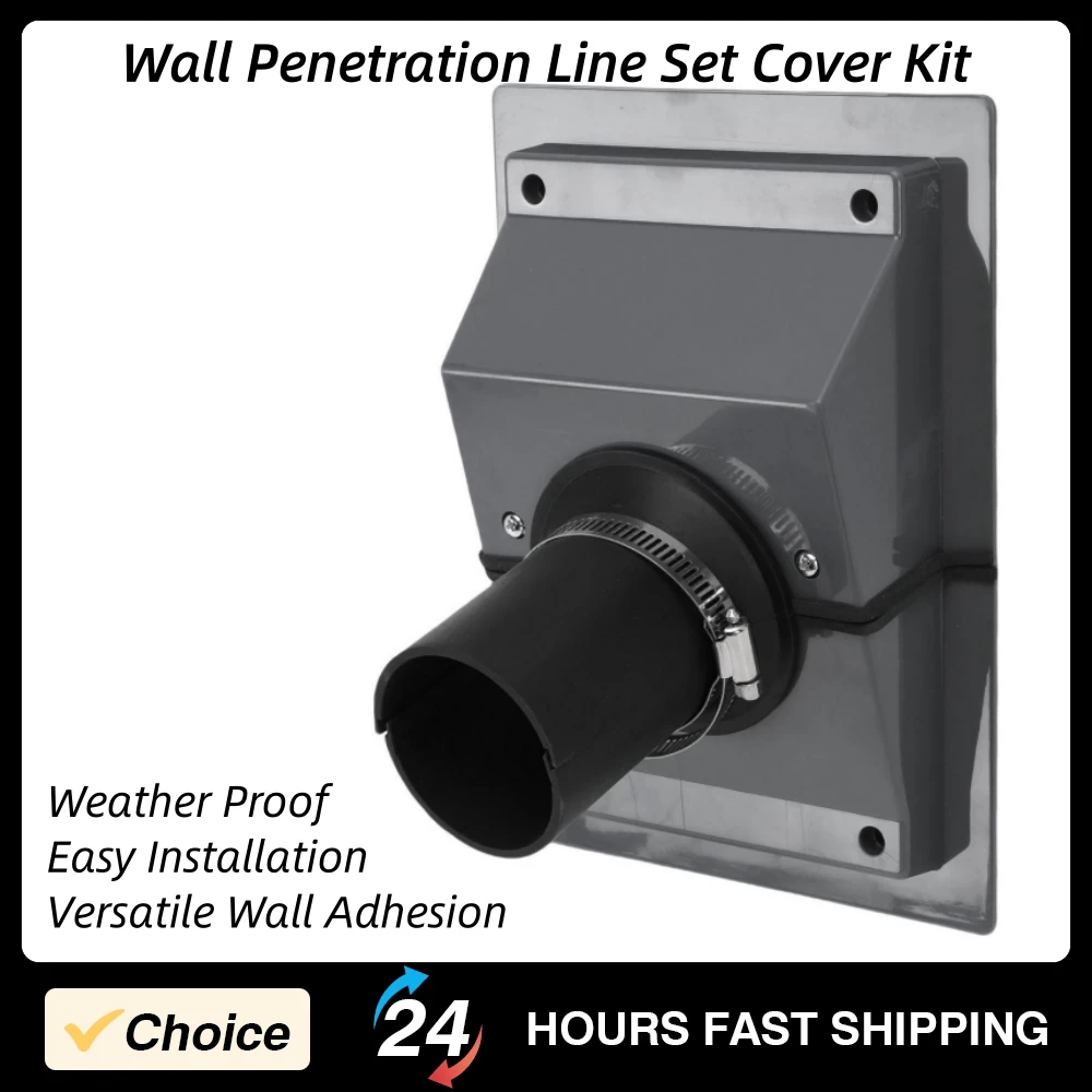 HVAC Wall Penetration Line Set Cover Kit Split AC Line Set Wall Cover Indoor Outdoor Air Conditioning Installation Accessories