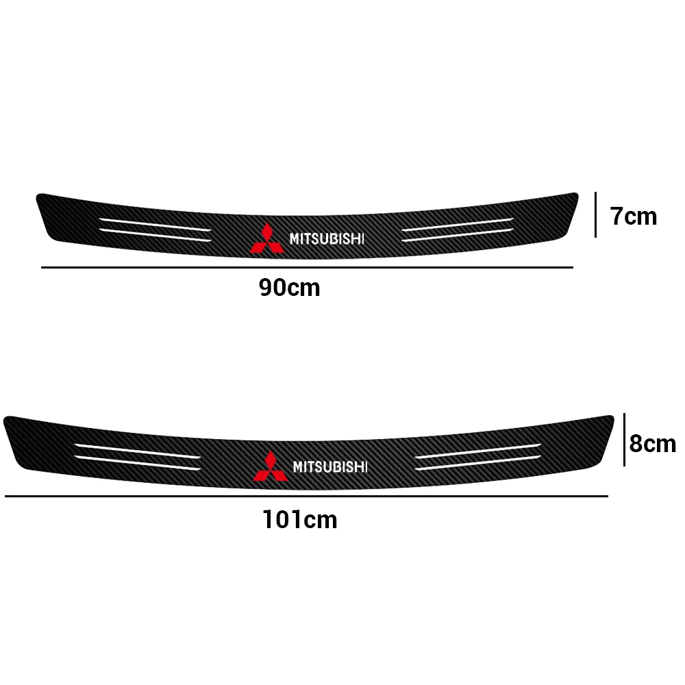 1Pcs New Carbon Fiber Car Styling Trunk Load Edge Emblem Stickers For Mitsubishi l200 Xpander Pajero 4 Montero  Attrage Montero