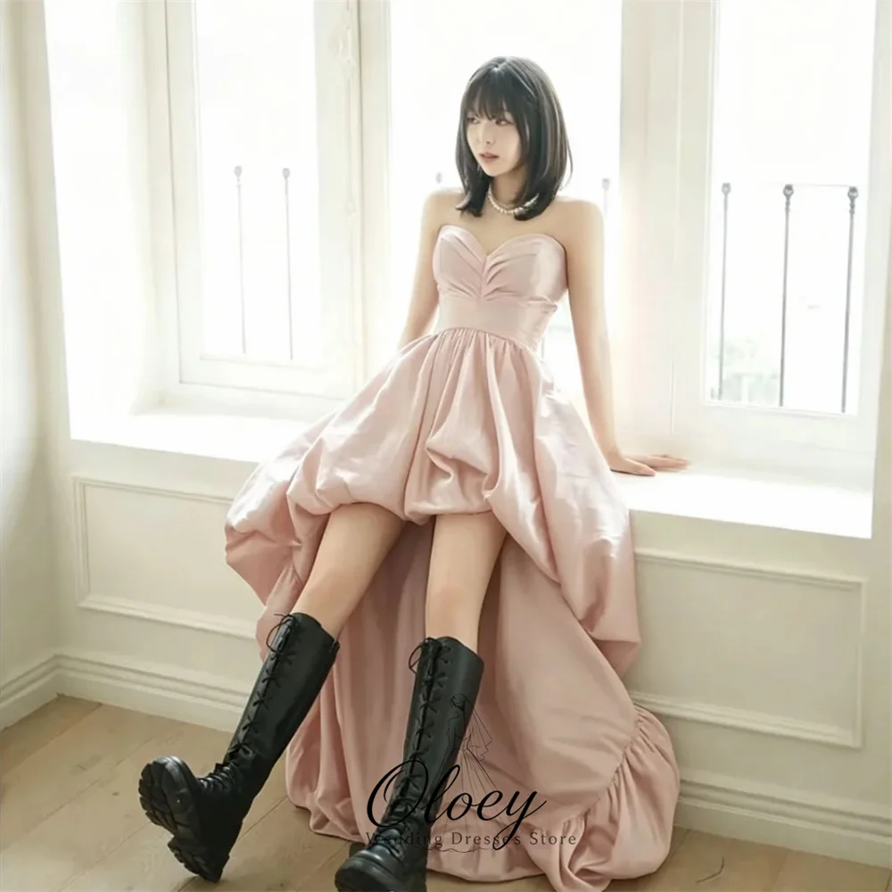 oloey-chic-pink-and-black-sweetheart-collar-korea-wedding-photo-shoot-dress-puffy-a-line-hi-lo-customized-party-dress-prom-gown