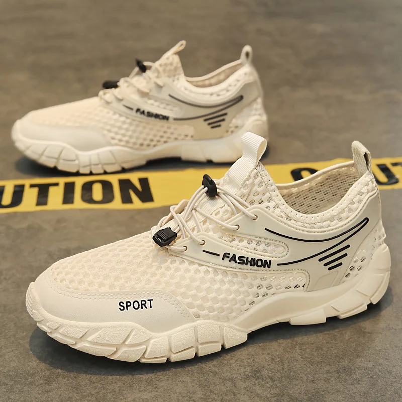 

Summer Men's Mesh Flat Casual Sandals Breathable Quick Dry Wading Sandal Shoes for Men Outdoor Hiking Running Sneakers Sandalias