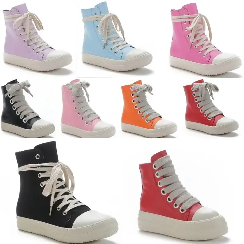 2026 New Ro Various Models Sneakers Women's Men's Casual Lace-up Thick Bottom High Top Shoes Canvas Punk Couple Trend Shoes