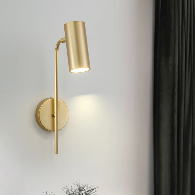 Modern Home Decoration Indoor Wall Lamp E27 Holder Metal Body Bedroom Bedside Reading Light Sconce Rotatable Lustres With Switch