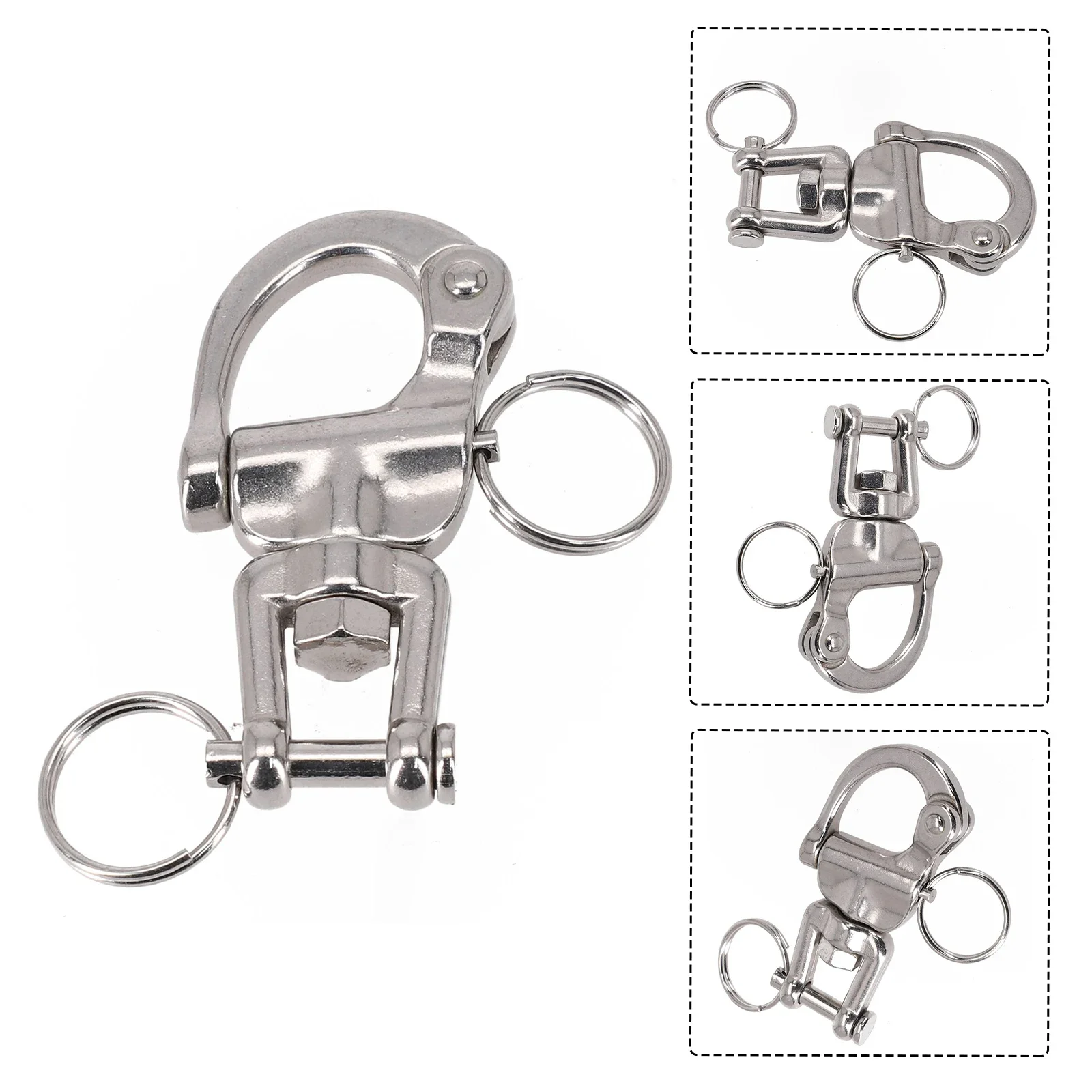 

Boat Parts Swivel Shackle Sailboat Sailing Silver Spare Parts Spring Hand Drawn 316 Stainless Steel Accessories
