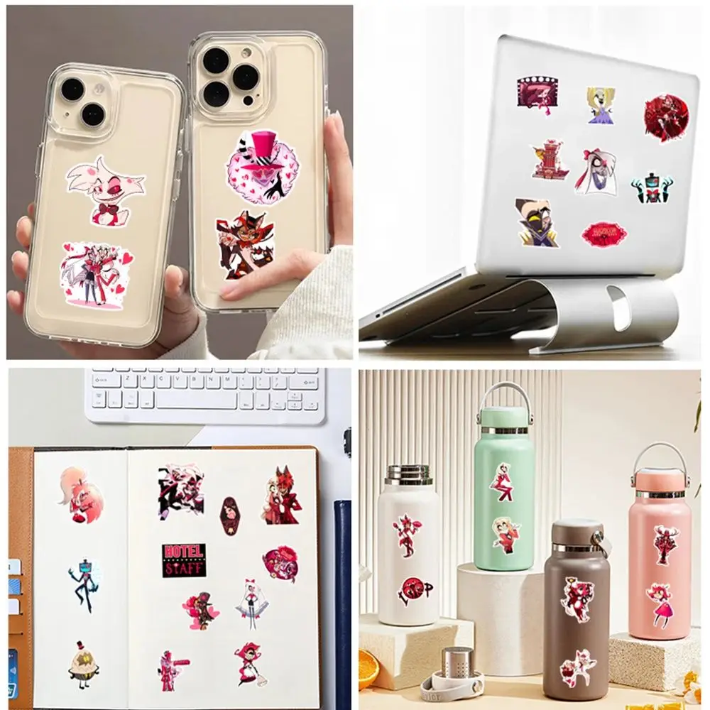ملصقات كرتونية Helluva Boss ، ملصقات فندق Hazbin ، مقاومة للماء من كلوريد البولي فينيل ، حقيبة ، لاب توب ، خوذة ، دفتر ملاحظات ، تصنعه بنفسك ، ألعاب جرافيتي ، 56 *