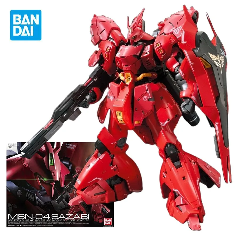 

BANDAI RG MSN-04 SAZABI Action Figures Mobile Suit Gundam Build Fighters Anime Toys for Boys Gifts for Boys Original Box