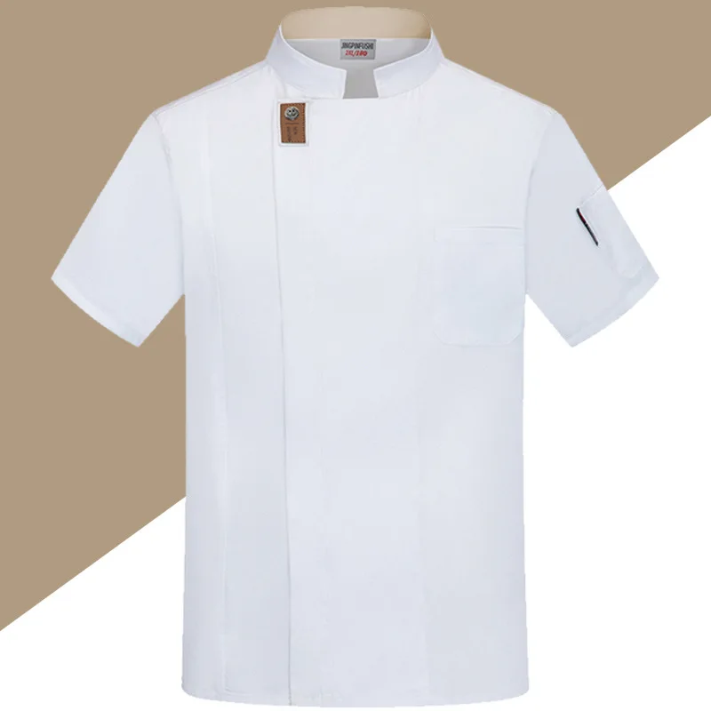 Chinese Western Restaurant Men's Short Sleeve Chef Uniform Grand Hotel Bakery Kitchen Fashion Breathable Outfit