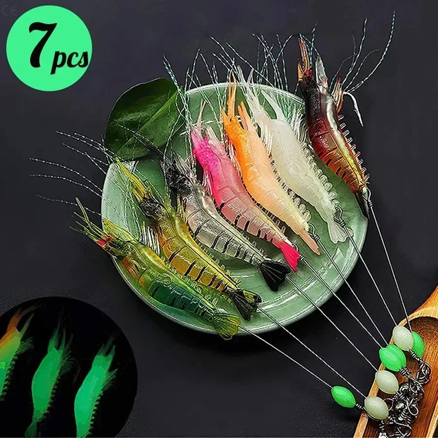 3pcs/7pcs Shrimp Lures Fishing Lures Artificial Fishing Bait Isca Artificial  Ascesorios Pesca image 2