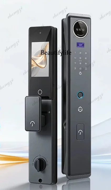Waterproof smart lock D80 fingerprint password 3D facial recognition visual cat eye home