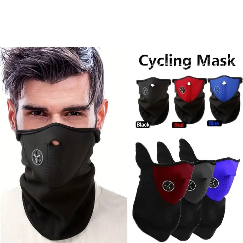 Winter Plush Fleece Scarf Thermal Warm Cycling Bandana Windproof Face Mask for Men Women