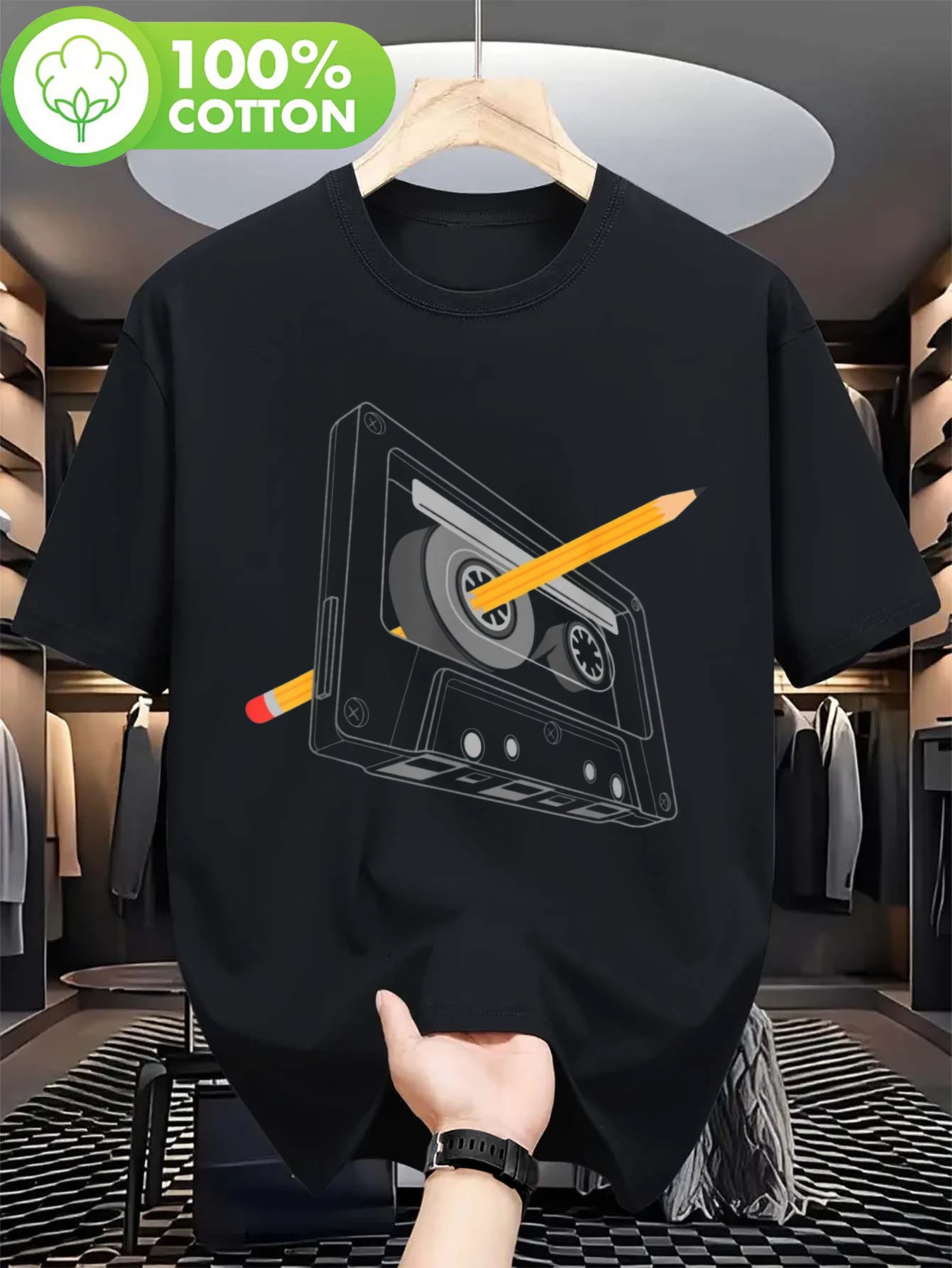Retro 80s 90s Cassette Tape Music T-Shirt