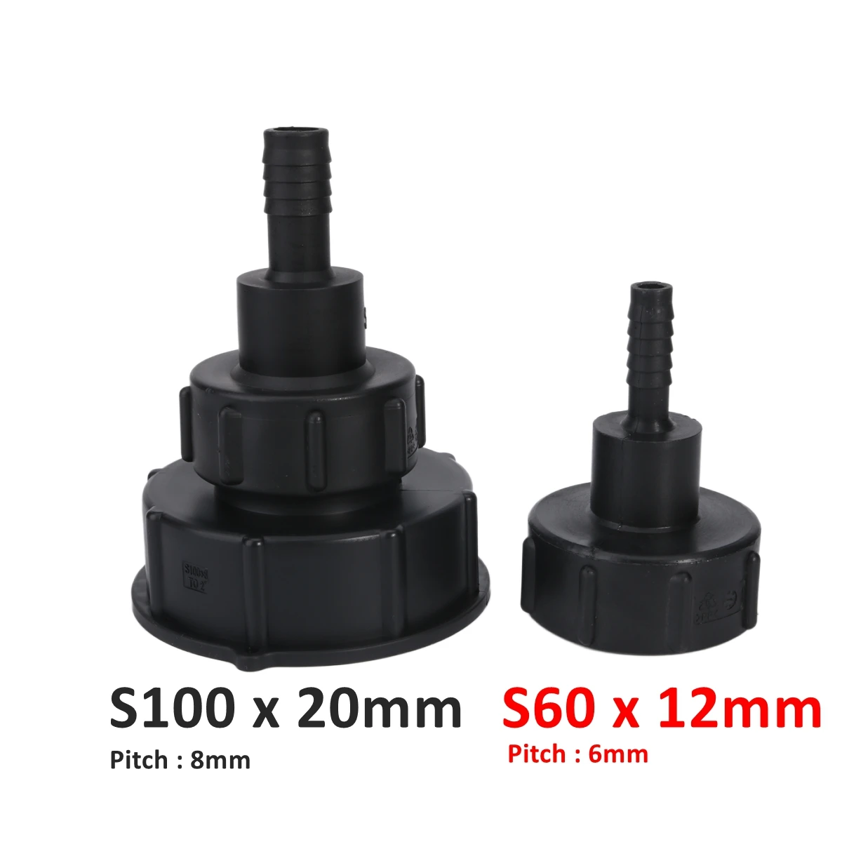 1000L IBC Tank Adapter S60/S100 To 12mm~50mm Barb Garden Irrigation Hose Pagoda Joints Tap Connector Water Tank Fittings