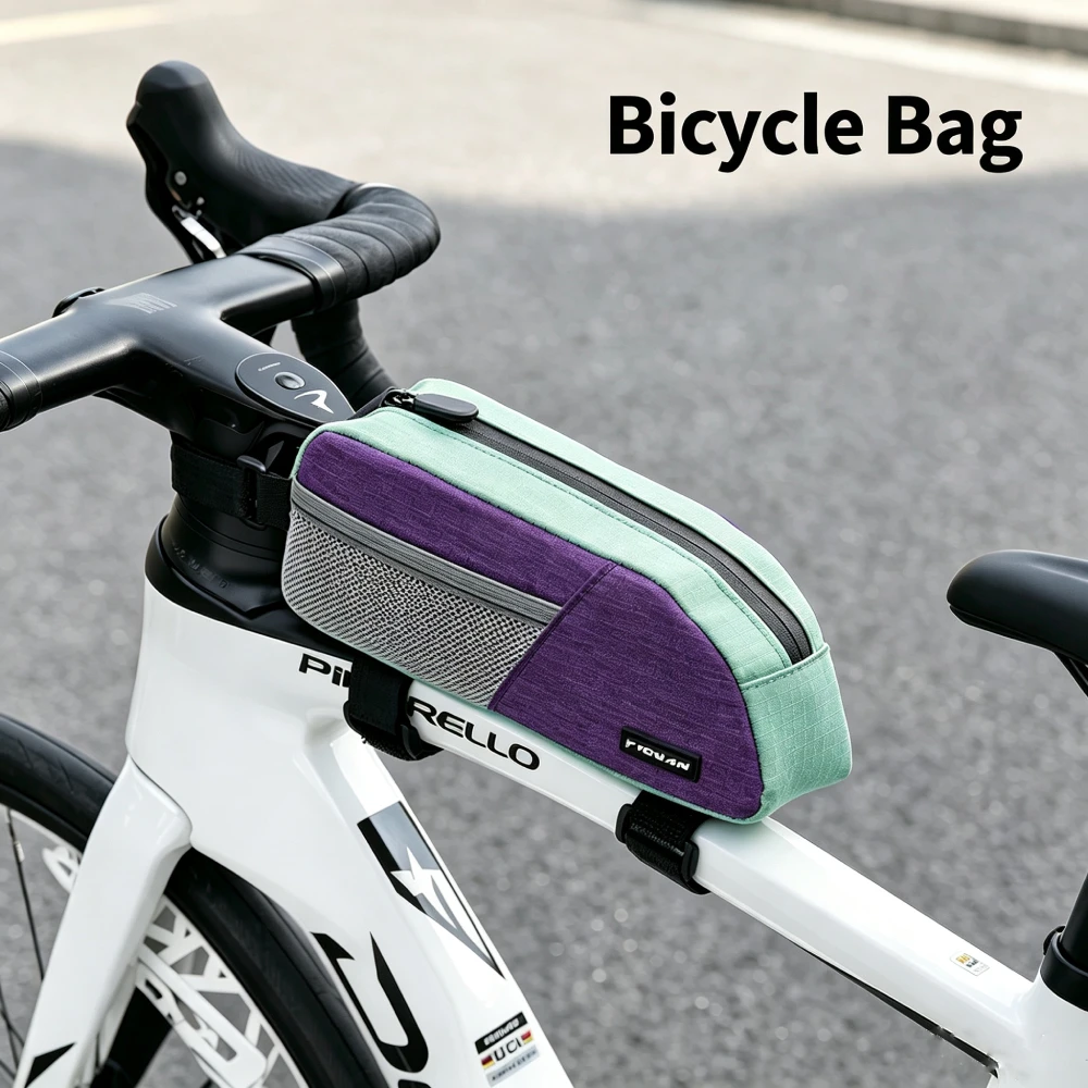 

Portable Bicycle Frame Bag 0.8L Large Capacity Bike Top Tube Bag 3-Point Strap Stable Cycling Bag Bicycle Accessories