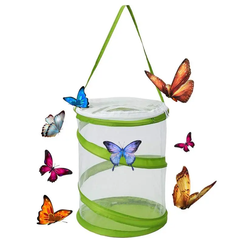 Insect and Butterfly Habitat Cage Pop-up Butterfly Habitat Cage Convenient Feeding and Releasing Habitat Cage for indoors