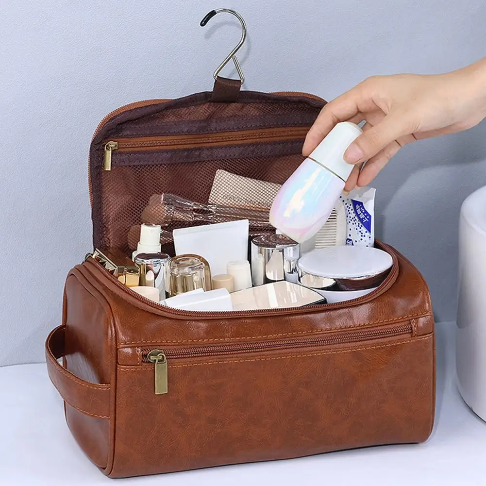 Makeup Bag with Reinforced Handles Capacity Makeup Bag with Side Handle Waterproof Travel Toiletry Organizer Pouch
