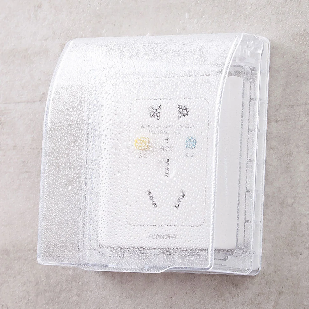 2 ชิ้นกล่องป้องกันสวิทช์ผนัง Receptacle Protector ซ็อกเก็ต Self กาวกลางแจ้งไฟฟ้า Outlet กันน้ําปลั๊ก Abs