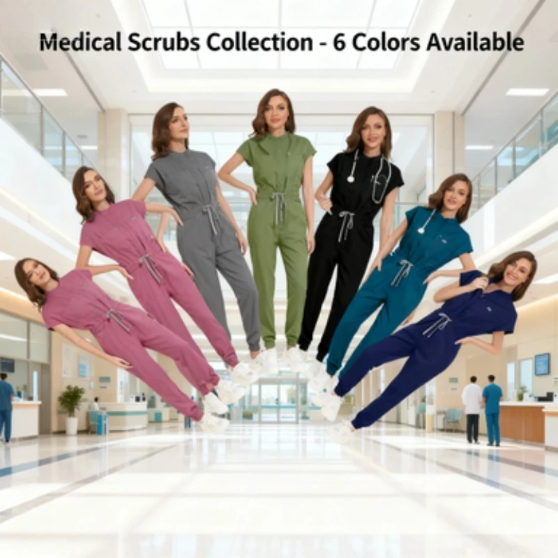 ชุดยูนิฟอร์มโรงพยาบาลคุณภาพสูง - ชุดคลุมแบบไม่มีแขนสำหรับแพทย์และพยาบาล