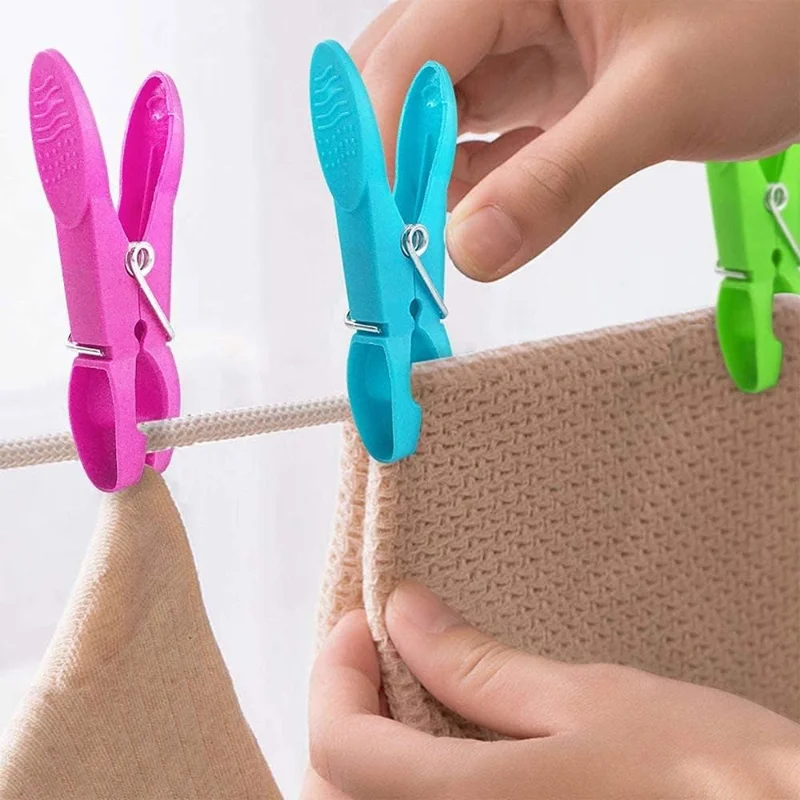 Plastic Laundry Clothes Clothespins Household Food Clip Clothespins Socks Underwear Drying Rack Holder for Windproof Clothesline