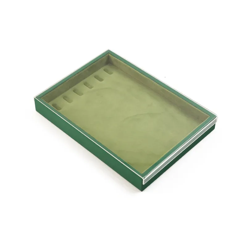 

Jewelry Storage Tray with Cover Necklace Bracelet Earrings Ring Display Tray Placing Pan Flannelette necklace Display Rack
