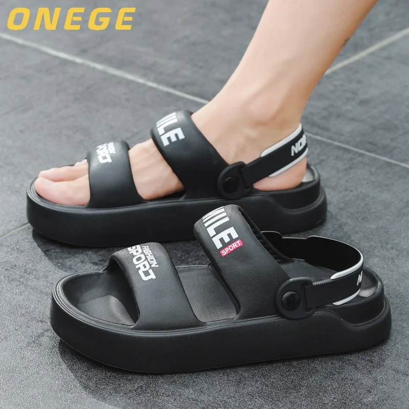 زوج من الصنادل الرجالية، ملابس خارجية رياضية عصرية جديدة قابلة للتنفس للرجال في الصيف، غير قابلة للانزلاق، مقاومة للاهتراء، نعل ناعم، أحذية شاطئ رائعة للقيادة #2