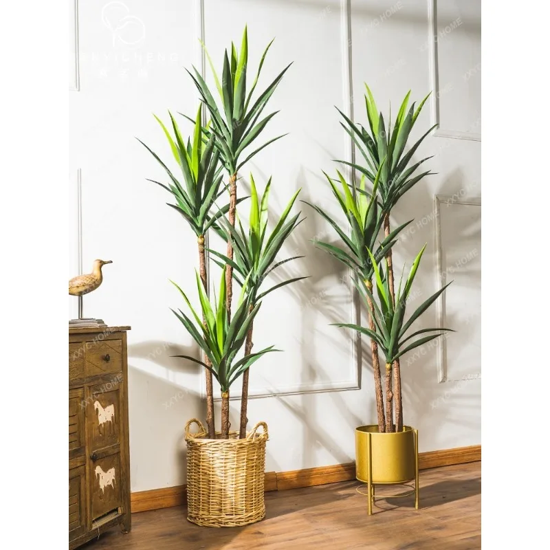 Simulation Sisal Dracaena Marginata Dracaena Fake Trees Greenery Decorative Potted Indoor Living Room Floor Stand Decoration