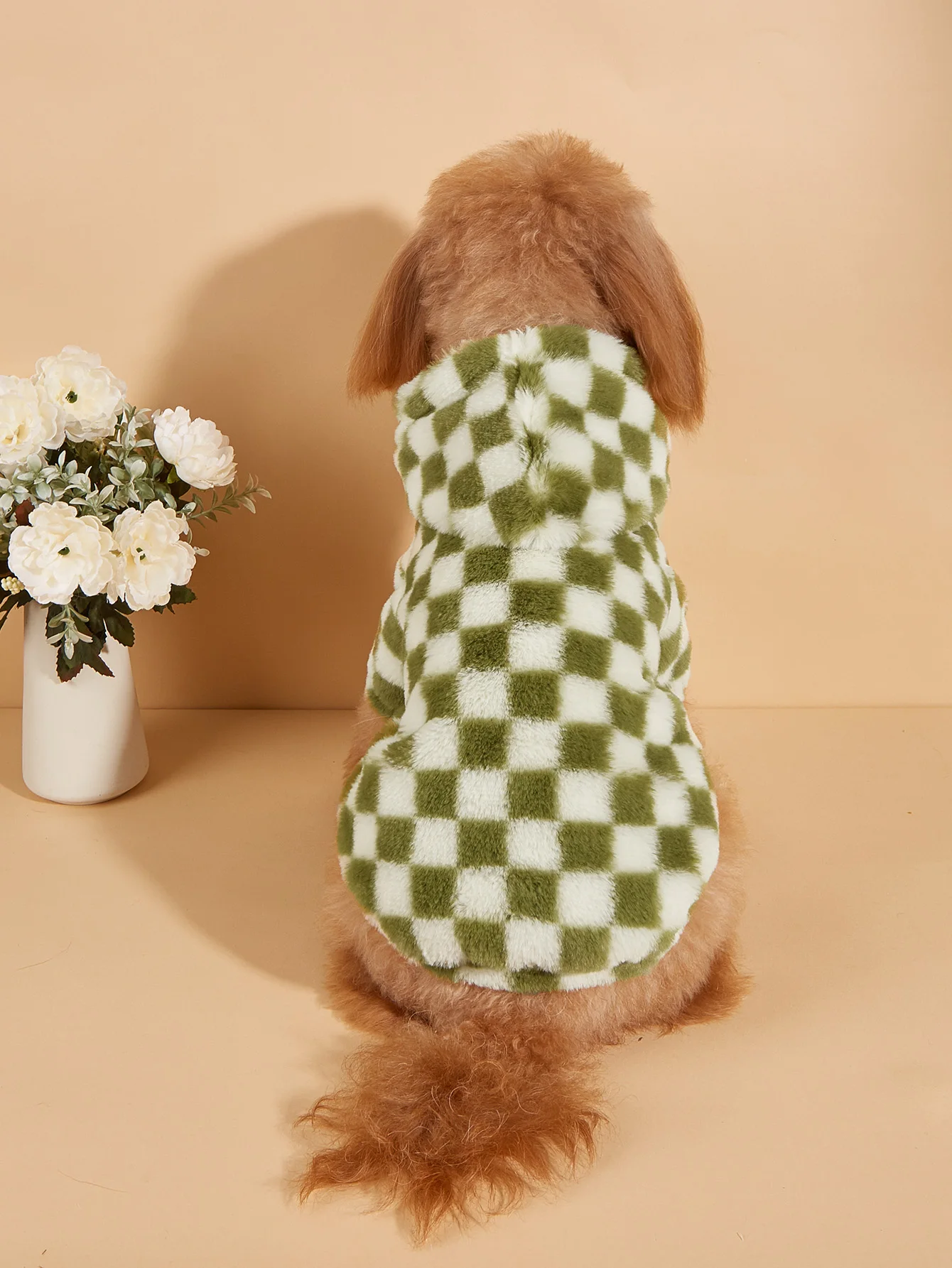 Pet Clothes for Dog Cat Puppy Hoodies Coat Plaid Sweatshirt Dog Warm Outfits for Small Medium Dog for Autumn Winter