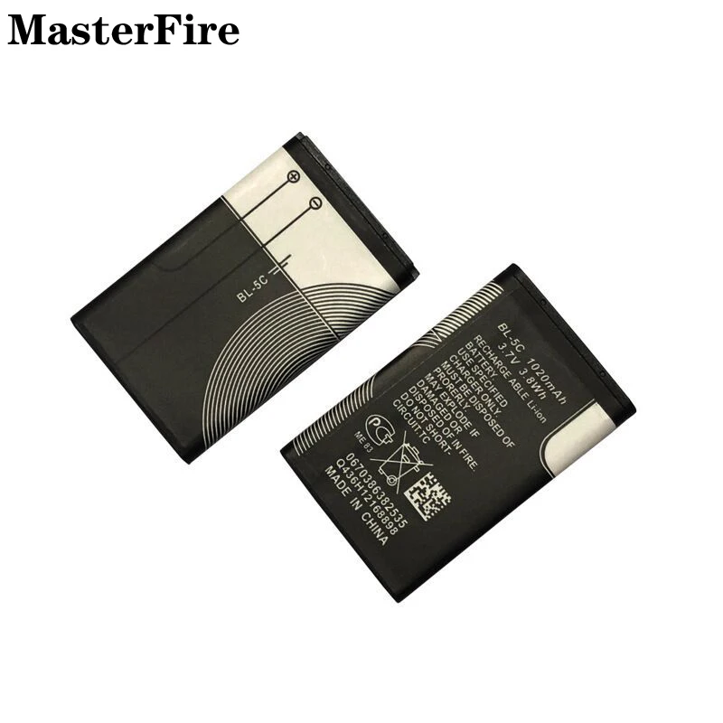 BL-5C BL 5C 1020mah 3.7V Lithium Polymer Phone Battery For Nokia 1050 1101 Small Speaker Game Player Tablet PC Toy Batteries