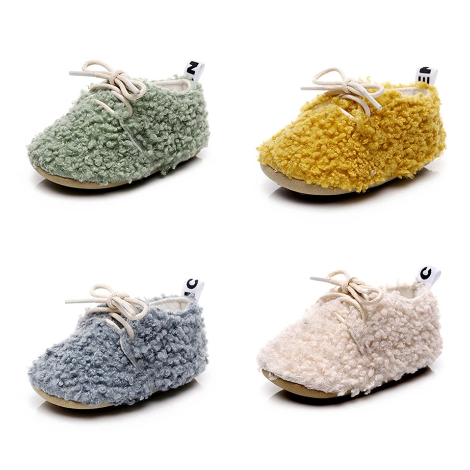 

2025 детская обувь унисекс, новая зимняя обувь в британском стиле на шнуровке, хлопковая обувь на твердой подошве, детская обувь для малышей, От 0 до 2 лет