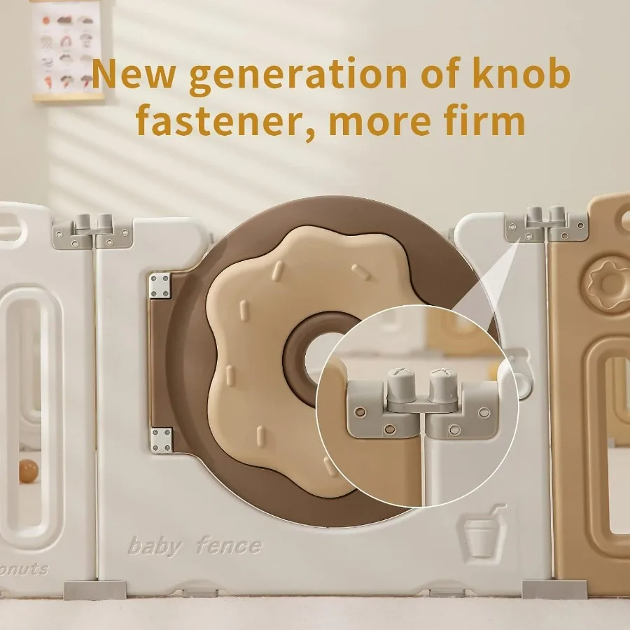 Box per bambini pieghevole con pannello di gioco e cancello di sicurezza per uso interno Cortile da gioco portatile regolabile con 22 pannelli Ideale per bambini