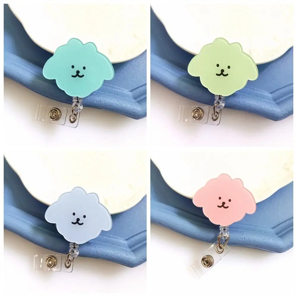 

Cartoon Dog Nurse Badge Reel Animals Name Tag Retractable Badge Holder Acrylic Puppy Chest Card ID Card Holder Doctor Students