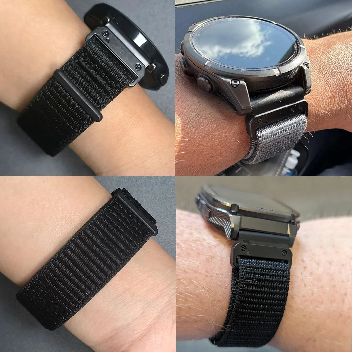 26mm 22mm QuickFit Nylon-Uhrenarmband für Garmin Fenix 8 8Pro 7 7X 6 6X 5X/Forerunner 970 965/Enduro 3/Instinct 3 2X Sportarmband – Detail 9