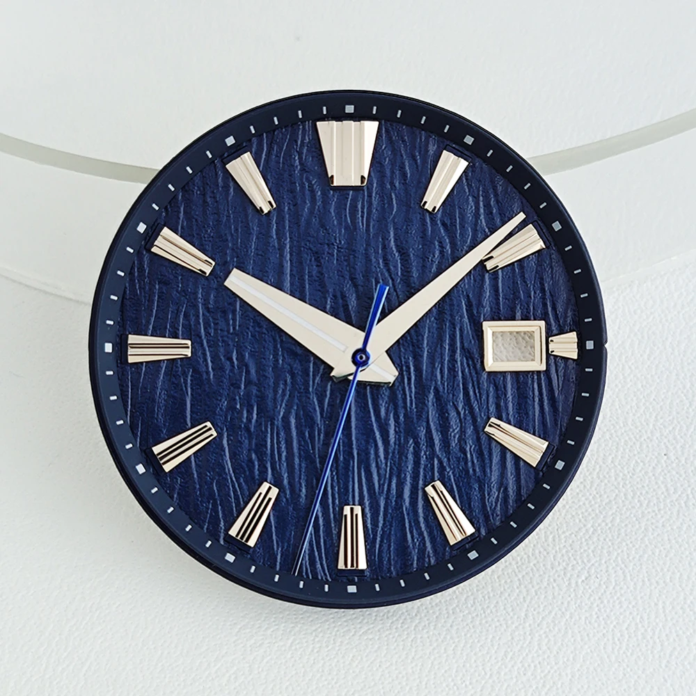 NH35 Dial 33.5mm No Logo Customizable Logo Birch Texture Dial Fit for NH35/NH36 Movement GS Mechanical Watch Accessories Parts