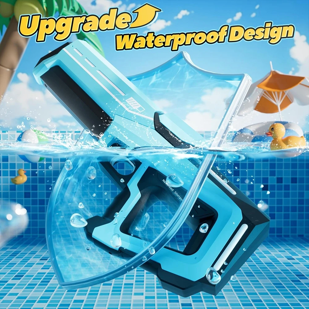 Elektryczne pistolety na wodę Oike dla dorosłych i dzieci, automatyczne ssanie, letnia gra na zewnątrz, plaża, basen, zabawka-wodoodporna pistolet na wodę, prezenty dla chłopców i dziewcząt.