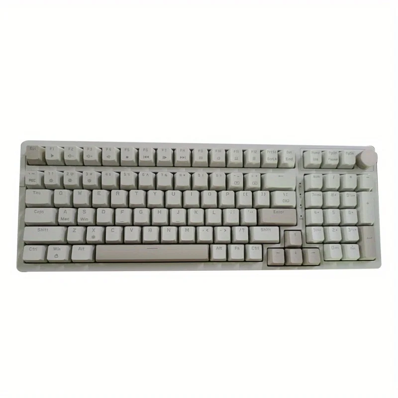 AJAZZ AK992 Retro Kabelgebundene Mechanische Tastatur, 98-Tasten Vollständiges Layout, Hot-Swappable USB-Gaming-Tastatur mit Roten Schaltern, Multimedia