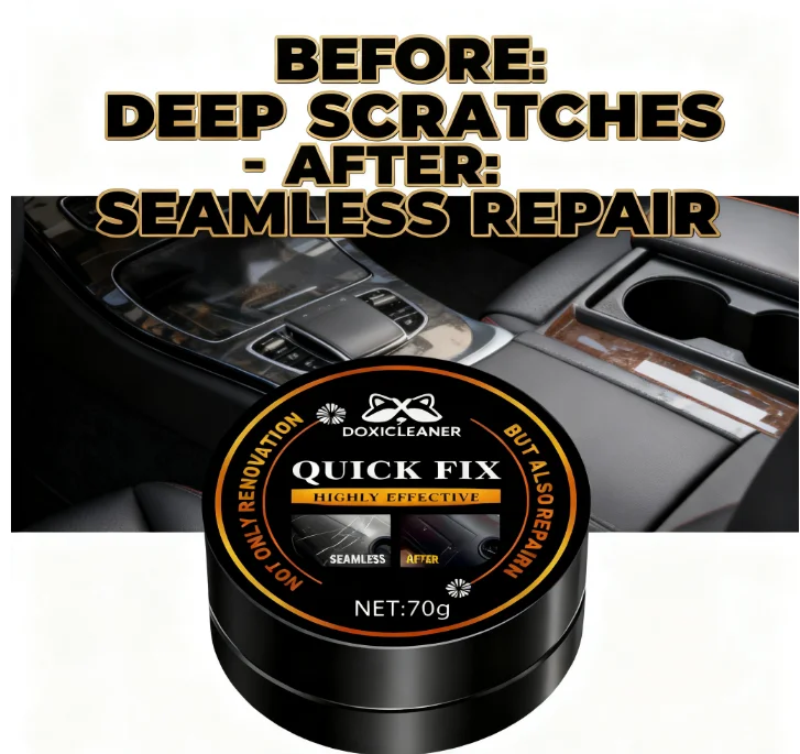 معجون تلميع مرمم بلاستيك السيارة 70 جرام - الإطارات، تألق ومصد داخلي وحماية، لمعان طويل الأمد، العناية ببلاستيك السيارات