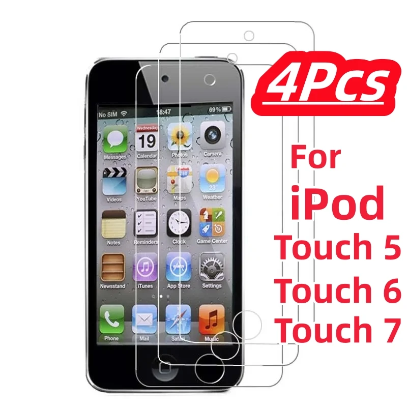 2-4Pcs/lot for Apple iPod Touch 5 6 7 Tempered Glass Screen Protector for iPod Touch 5 6 Touch7 Glass Protective Film 9H