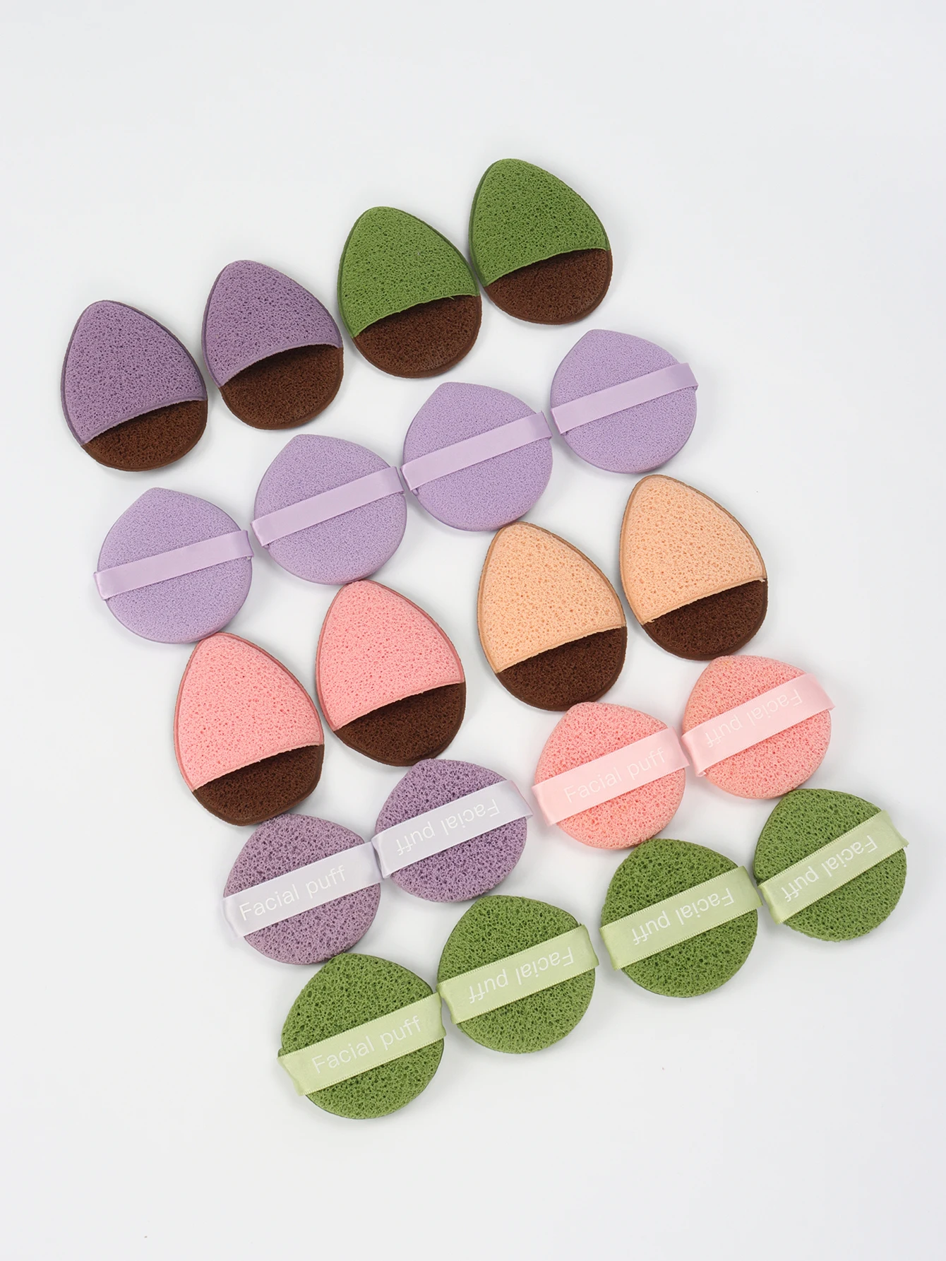 Random Cleansing Sponges, Random Shapes and Colors, Gentle Facial Cleansing Sponges, Reusable and Can Deeply Exfoliate