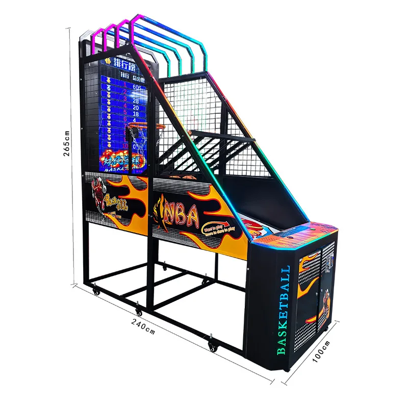 Commercial Coin Operated Arcade Game Machine Indoor Street Basketball Shooting for Shopping Mall Entertainment Excluding Freight