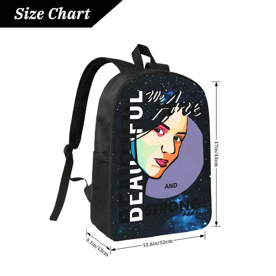 

Artistic Galaxy Print Backpack With Lettering Design For Adults