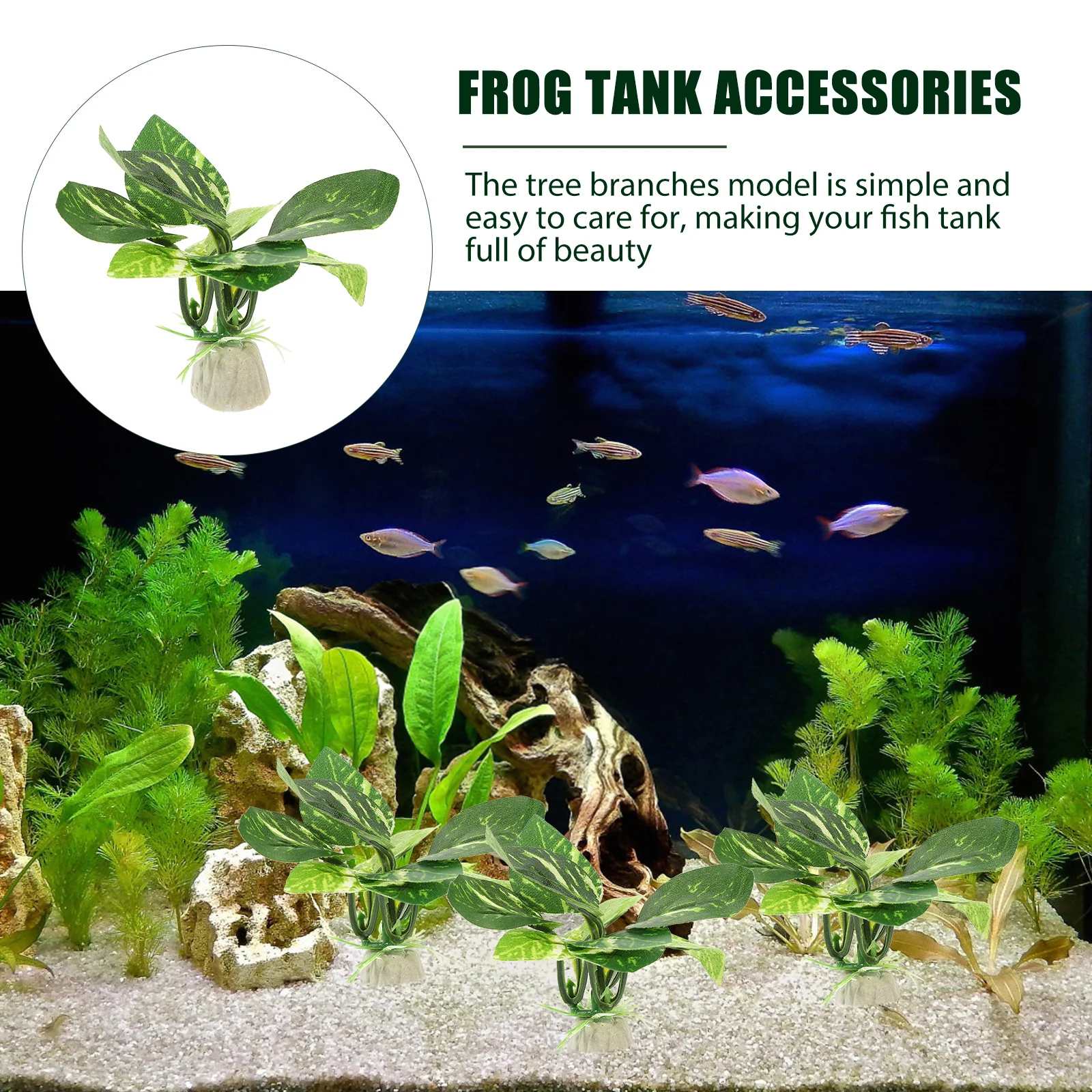 

10Pcs Aquarium Plant Decorations Plastic Artificial Fish Tank Fake Plants Simulation Lifelike Colorful Aquarium Supplies
