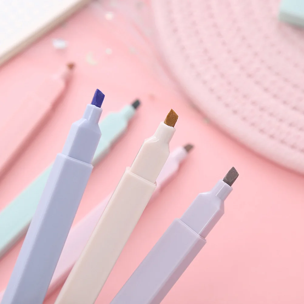 12pcs Fluorescent Pens Water-Based Ink Long-Lasting Color For School Office Study Multi-Function Highlighter Pen Portable Book